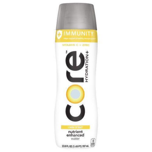 Core Hydration Water, Nutrient Enhanced, Lemon Extract