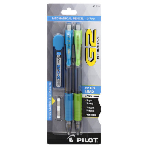 Pilot G2 Mechanical Pencil, No. 2 HB Lead, 0.7 mm