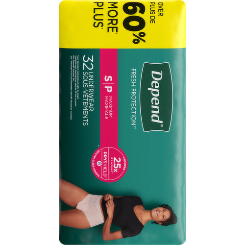 Depend Fresh Protection Incontinence Underwear for Women - Maximum