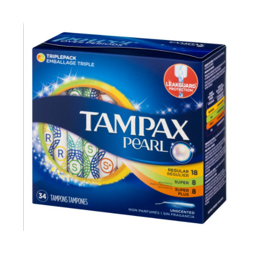 Pearl Plastic Unscented Tampons