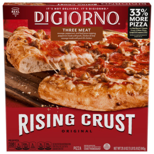 DiGiorno Pizza, Three Meat, Rising Crust, Original