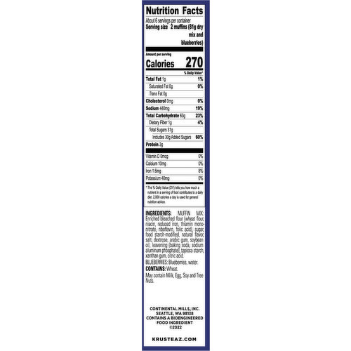 Krusteaz Wild Blueberry Muffin Mix
