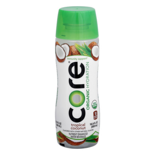 CORE Water Beverage, Organic, Tropical Coconut
