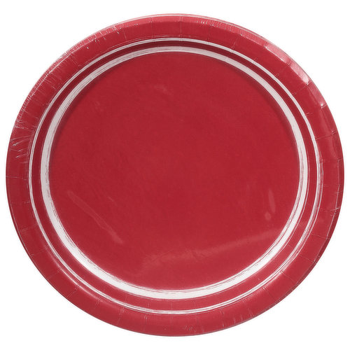 Sensation Plates, Classic Red, Premium Strength, 6.87 Inch