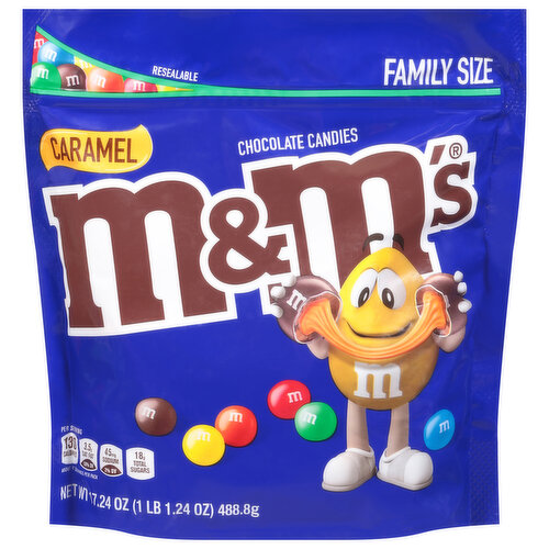 M&M's Chocolate Candies, Caramel, Family Size