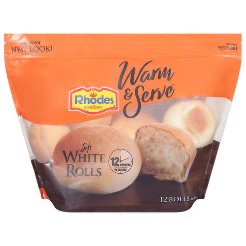 Rhodes Bake-N-Serv Warm & Serve White Rolls, Soft