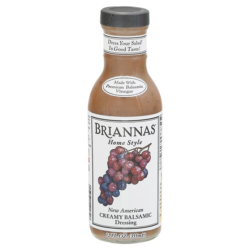 Briannas Dressing, New American, Creamy Balsamic, Home Style