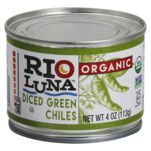 Rio Luna Green Chiles, Organic, Diced, Mild