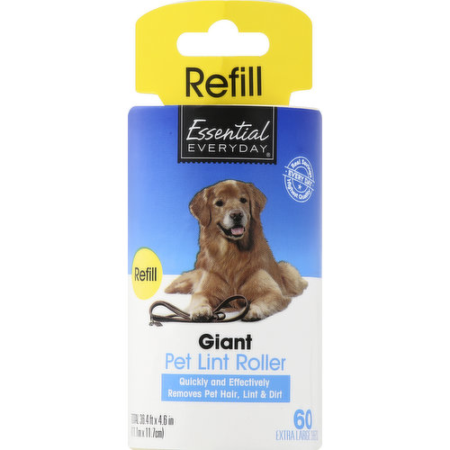 Total 36.4 ft x 4.6 in (11.1 m x 11.7 cm). Extra large sheets. Home & auto. Quickly and effectively remove pet hair, lint & dirt. Real saving every highest quality. If you're not completely satisfied with this product, please contact us at www.essentialeveryday.com or 1-877-932-7948. Made and printed in the USA.