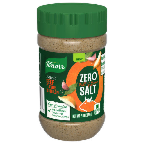 Knorr Bouillon, Zero Salt, Beef Flavor
