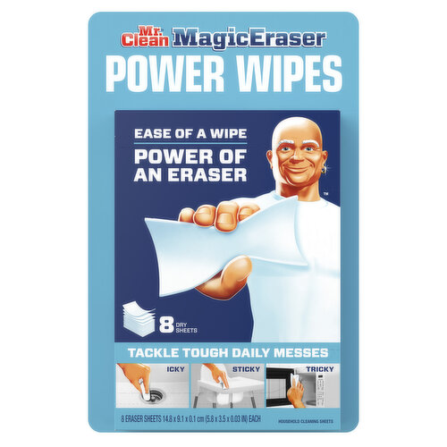 Mr. Clean Magic Eraser Mr. Clean Magic Eraser Power Wipes, 8 count