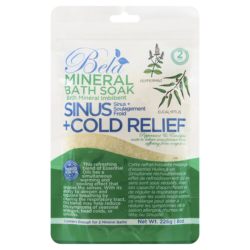 BELA Mineral Bath Soak, Sinus + Cold Relief