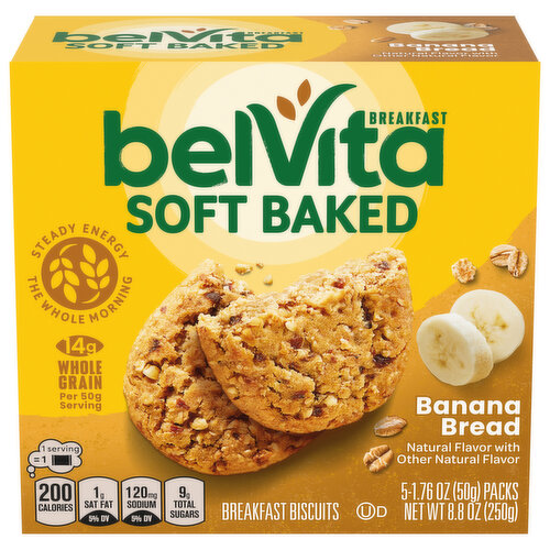 belVita Soft Baked Banana Bread Breakfast Biscuits
