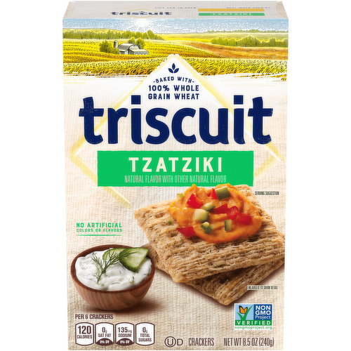 TRISCUIT Tzatziki Whole Grain Wheat Crackers