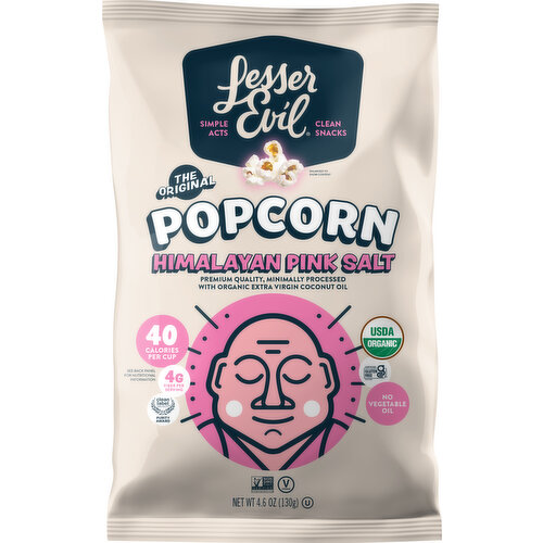 LesserEvil Himalayan Pink Salt Popcorn