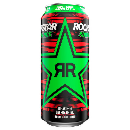 Rockstar Xdurance Energy Drink, Sugar Free, Super Sour Green Apple