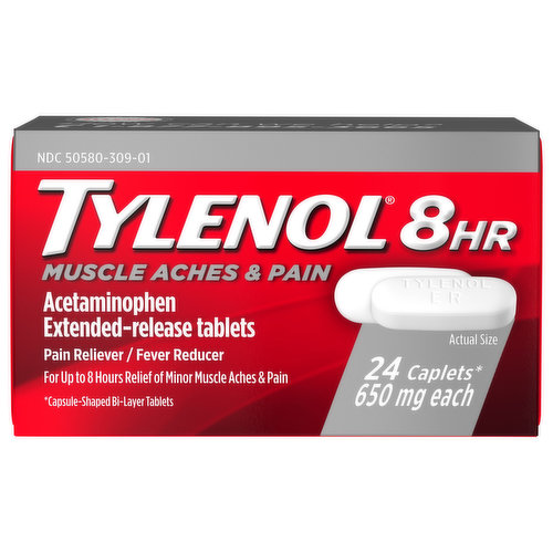 Tylenol Muscle Aches & Pain, 650 mg, 8 HR, Caplets