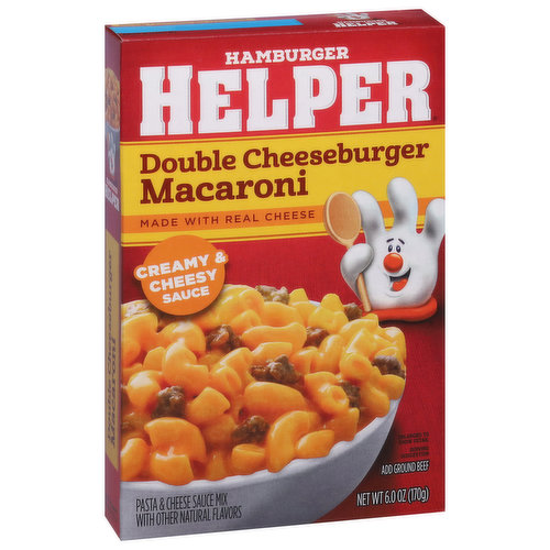 Hamburger Helper Pasta & Sauce Mix, Double Cheeseburger Macaroni