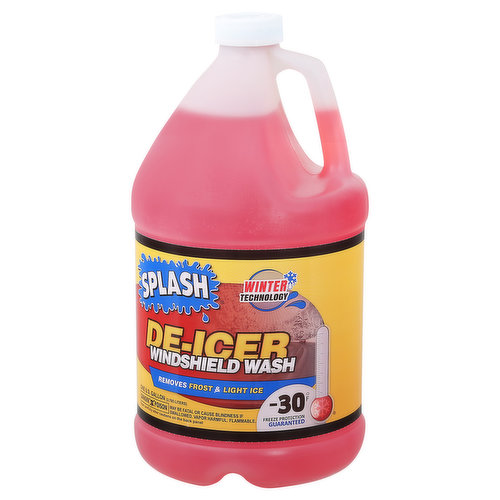 Splash Windshield Washer, 1 gal., Plastic Bottle, All Season, -20