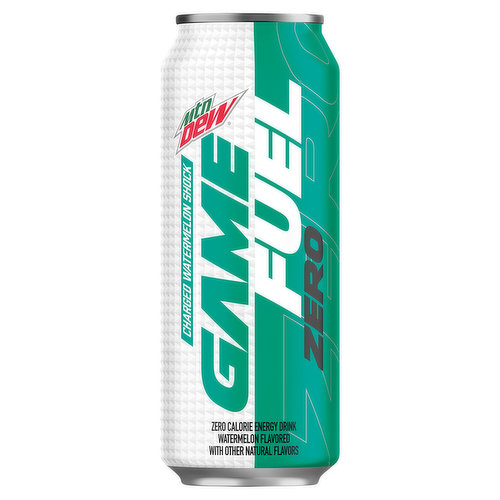 Mtn Dew Game Fuel Energy Drink, Zero Calorie, Charged Watermelon Shock