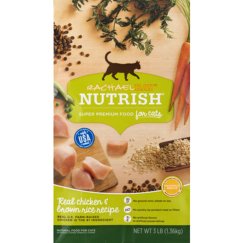 Rachael Ray Nutrish Rachael Ray Nutrish Super Premium Food For Cats Real Chicken & Brown Rice Recipe