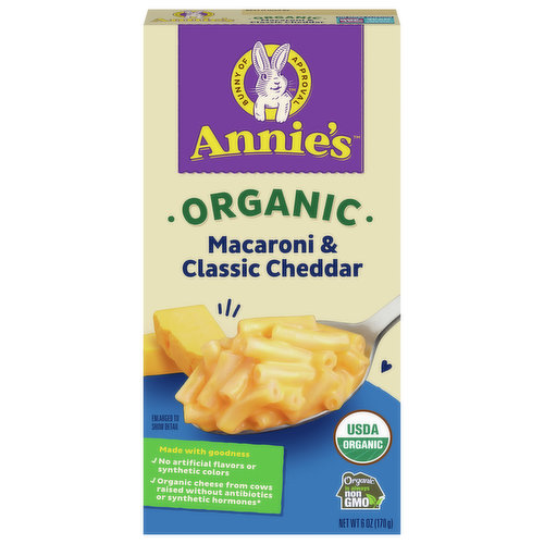 Annie's Macaroni & Classic Cheddar, Organic