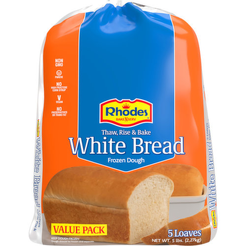 Rhodes Bake-N-Serv White Bread, Frozen Dough, Value Pack