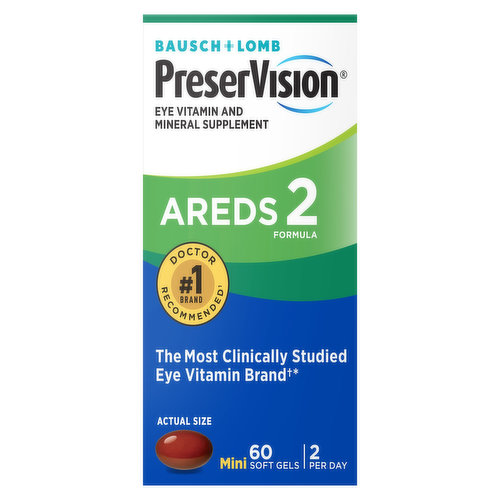 PreserVision Eye Vitamin & Mineral Supplement, AREDS 2 , Mini Soft Gels