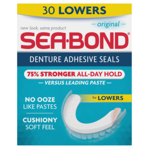 Sea-Bond Denture Adhesive Wafers, Lowers, Original