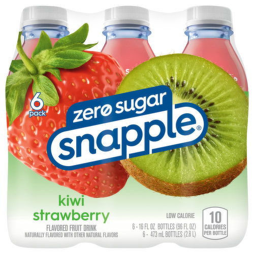 Snapple Kiwi Strawberry, 16 Fl Oz Glass Bottle