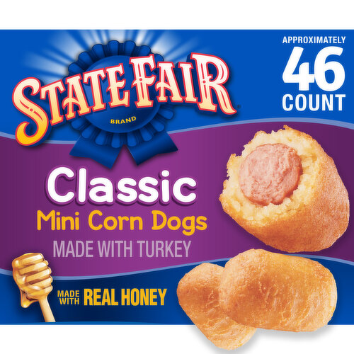 State Fair State Fair Classic Mini Corn Dogs, Frozen, 46 Count