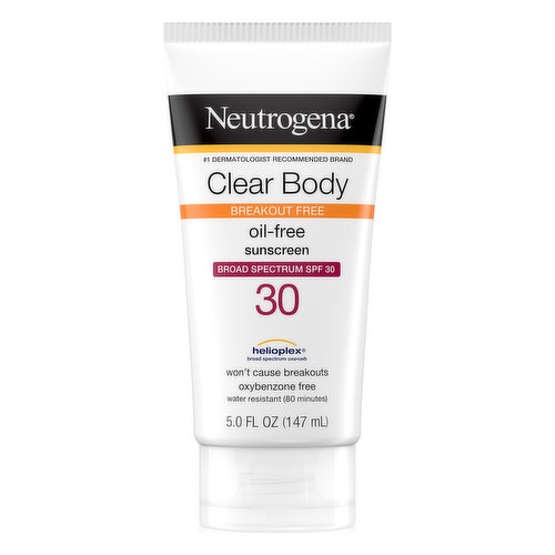 Neutrogena Sunscreen, Oil-Free, Clear Body, Broad Spectrum SPF 30