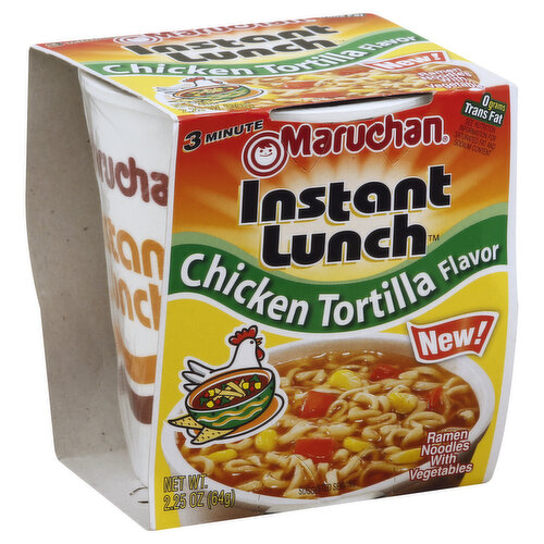 Maruchan Instant Lunch Ramen Noodles, with Vegetables, Chicken Tortilla Flavor