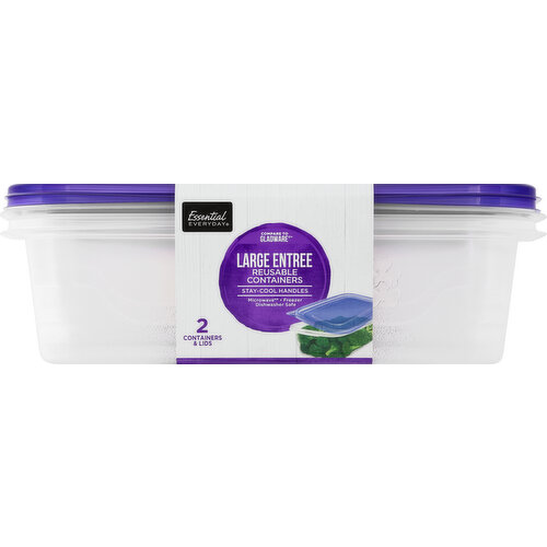 Essentials Plastic Storage Boxes with Lids