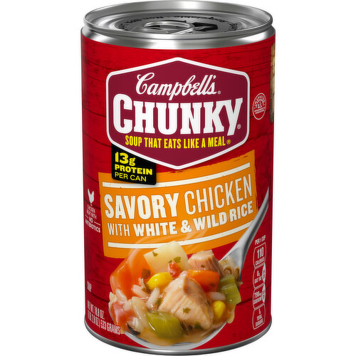 Campbell's® Chunky® Chunky® Soup, Savory Chicken with White and Wild Rice Soup