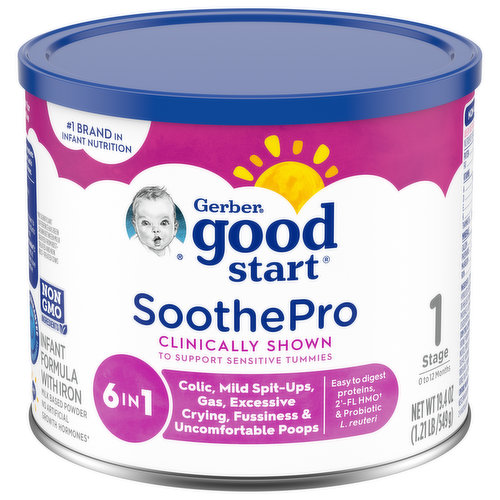 Gerber Good Start SoothePro Infant Formula with Iron, Milk Based Powder, Stage 1 (0 to 12 Months)