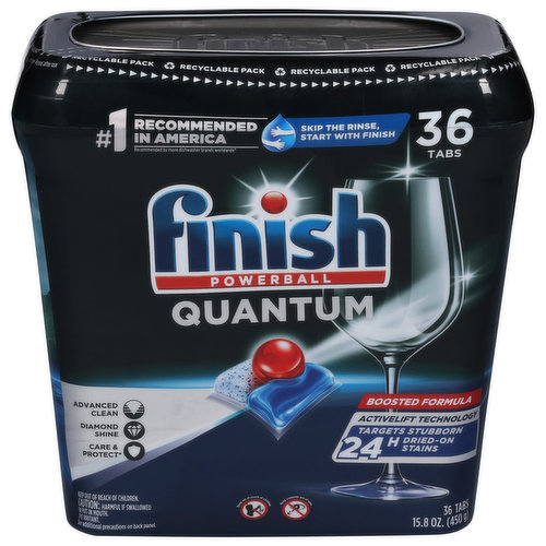 Finish Powerball Quantum Dishwasher Detergent, Automatic