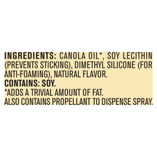 Pam Cooking Spray, No-Stick, Butter