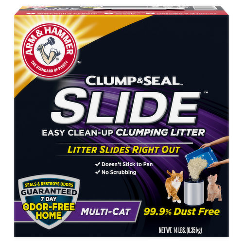 Arm & Hammer Clump & Seal Slide Clumping Litter, Multi-Cat