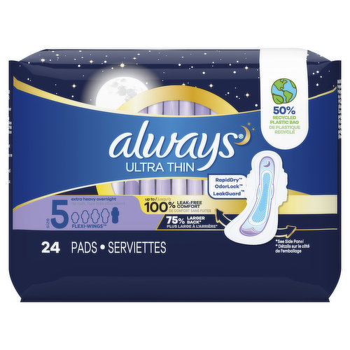 Always Ultra Thin Long Super Pads - Size 2 : Target