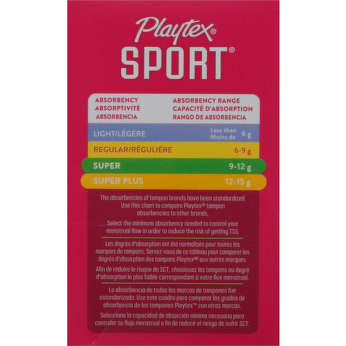  Playtex Sport Tampons, Super Plus Absorbency