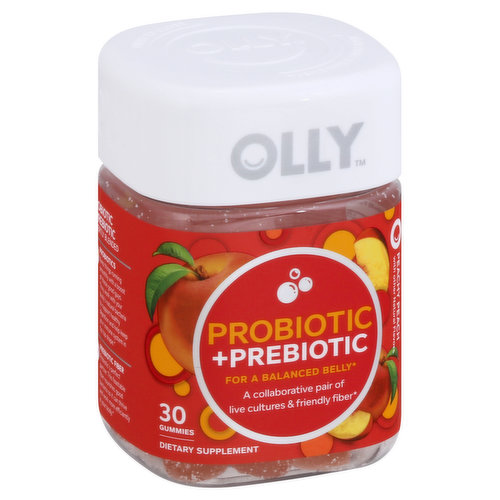 OLLY Probiotic + Prebiotic, Peachy Peach, Gummies