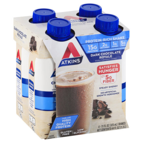 Atkins Protein-Rich Shake, Dark Chocolate Royale