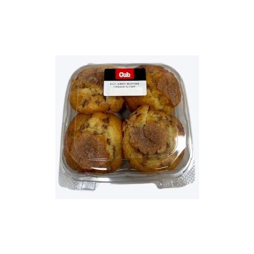 Cub Bakery Jumbo Muffins, Cinnamon Chip, 4 Count