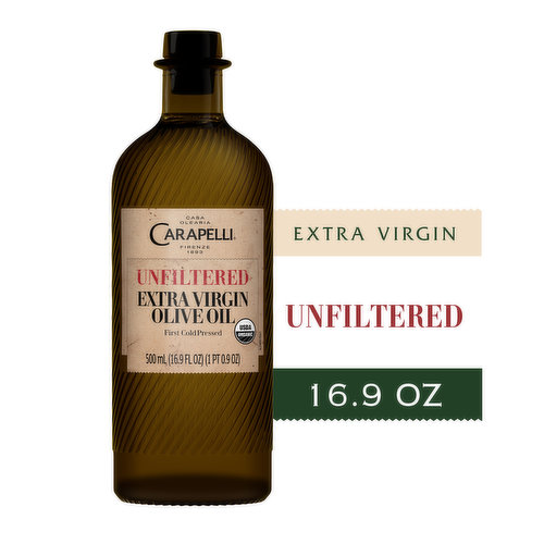 Carapelli Olive Oil, Extra Virgin, Unfiltered