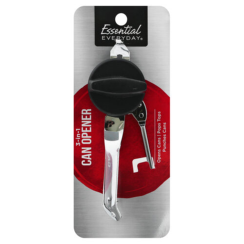 Essential Everyday Can Opener, 3-in-1
