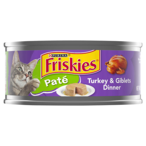 Friskies Pate Wet Cat Food, Turkey & Giblets Dinner