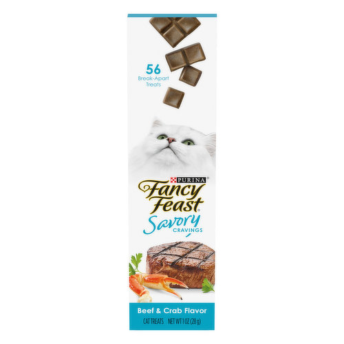 Fancy Feast Cat Treats, Beef & Crab Flavor, Savory Cravings