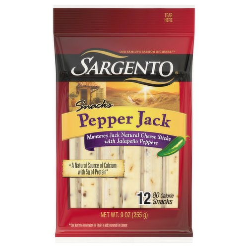 Mild Monterey Jack meets peppy peppers in this real, natural cheese snack that gets a real, natural cheese kick from habaneros and jalapeños.