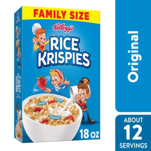 Rice Krispies Breakfast Cereal, Original, Family Size